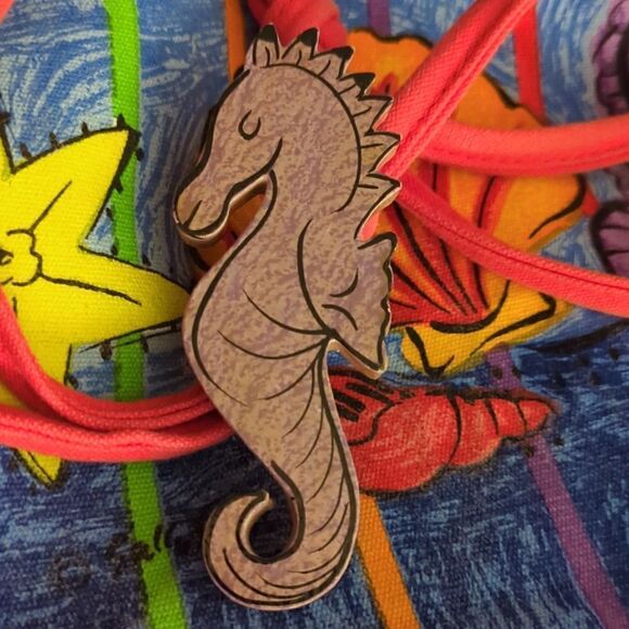 Sally Hess‎ 90s rainbow vintage seashell beach bag - Picture 7 of 12